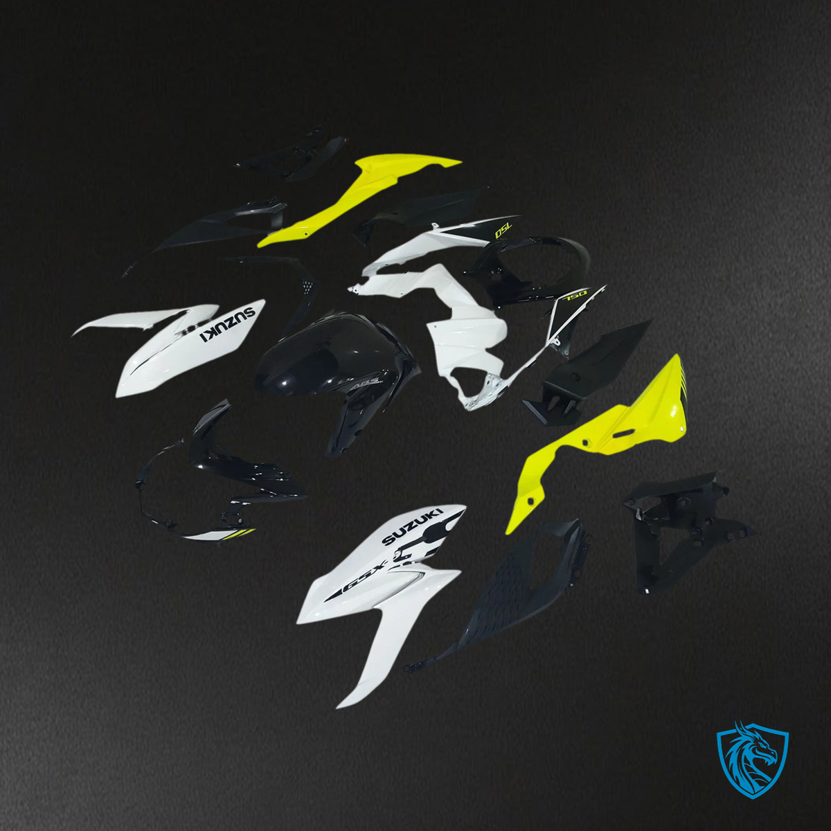 Suzuki GSX-S 750 (2017-2022) White & Yellow - Fairing Kit