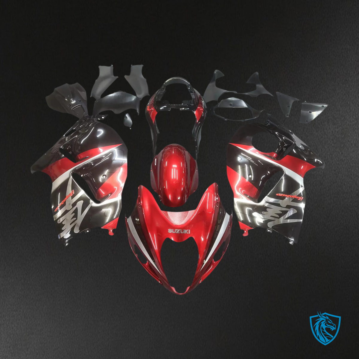 Suzuki GSX1300R (1999-2007) Hayabusa G-Black & Red - Fairing Kit
