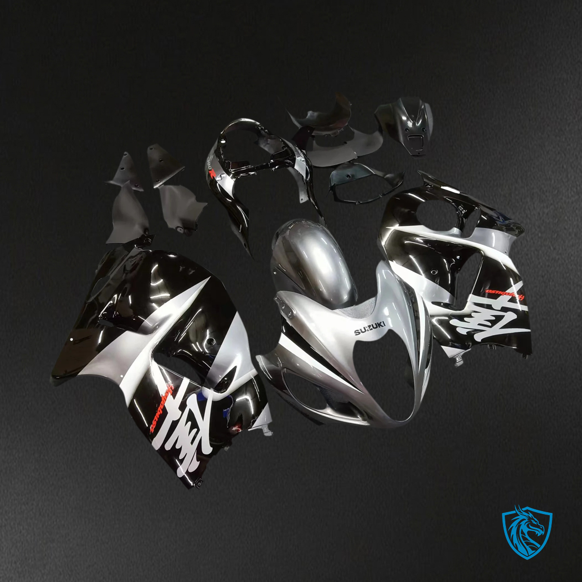 Suzuki GSX1300R (1999-2007) Hayabusa Gray & Black - Fairing Kit