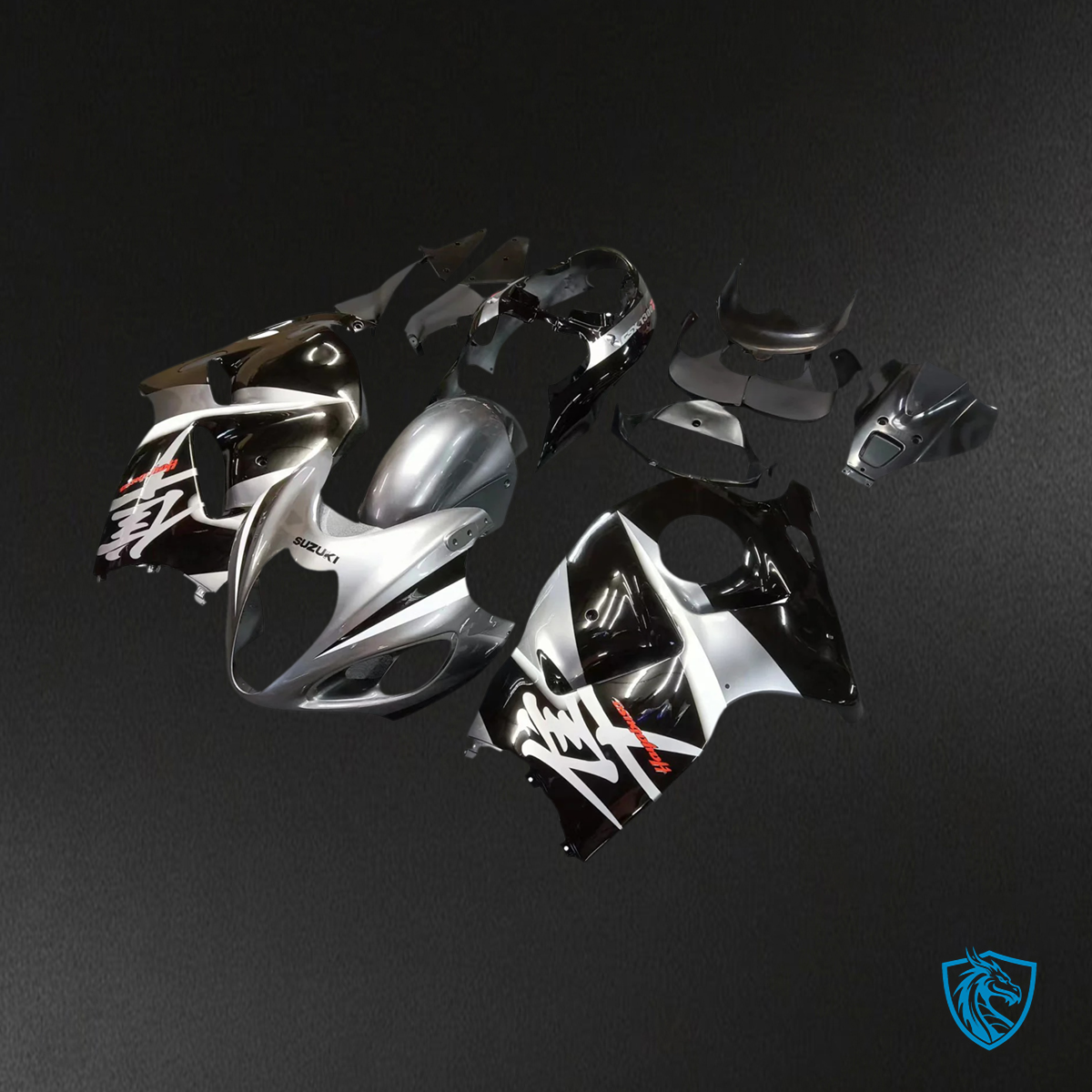 Suzuki GSX1300R (1999-2007) Hayabusa Gray & Black - Fairing Kit