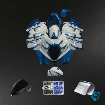 Suzuki GSX1300R (1999-2007) Hayabusa White & Gloss Blue - Fairing Kit