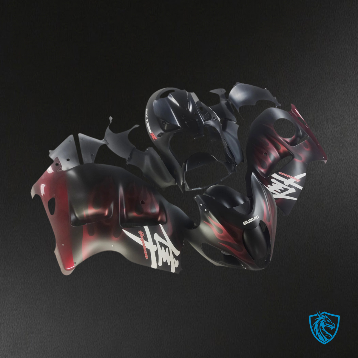 Suzuki GSX1300R (1999-2007) Red & Black - Fairing Kit