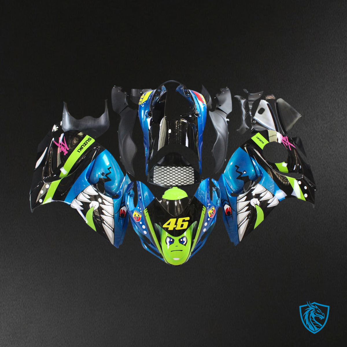 Suzuki GSX1300R (2008-2020) Hayabusa Blue & Green - Fairing Kit