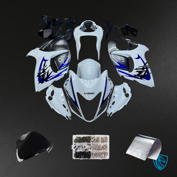 Suzuki GSX1300R (2008-2020) Hayabusa White & Gray - Fairing Kit