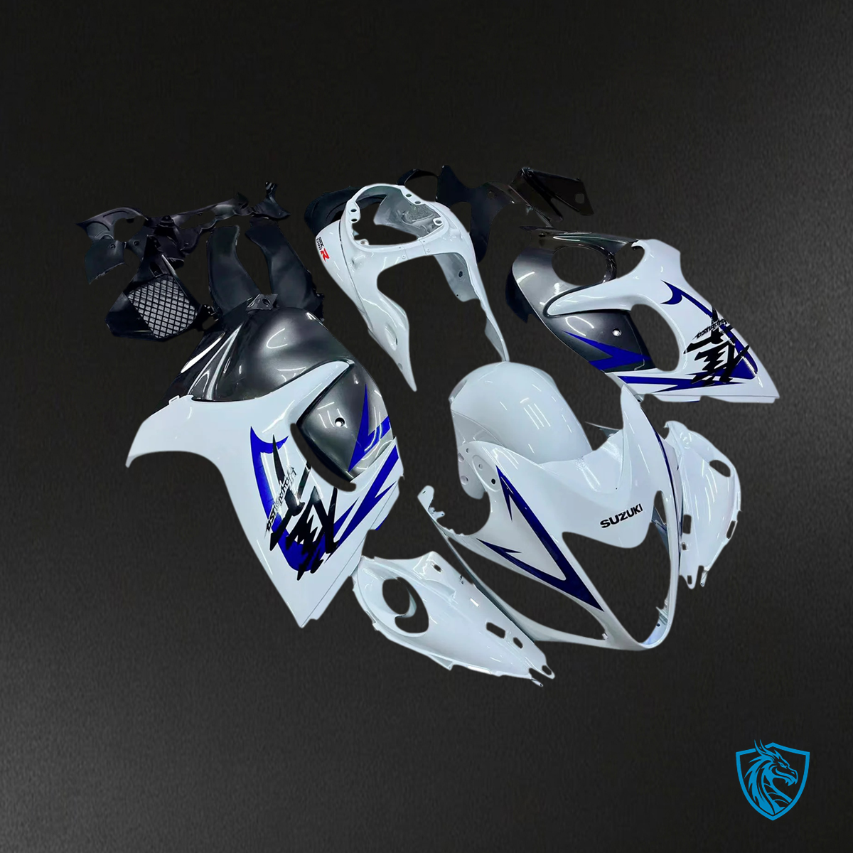 Suzuki GSX1300R (2008-2020) Hayabusa White & Gray - Fairing Kit