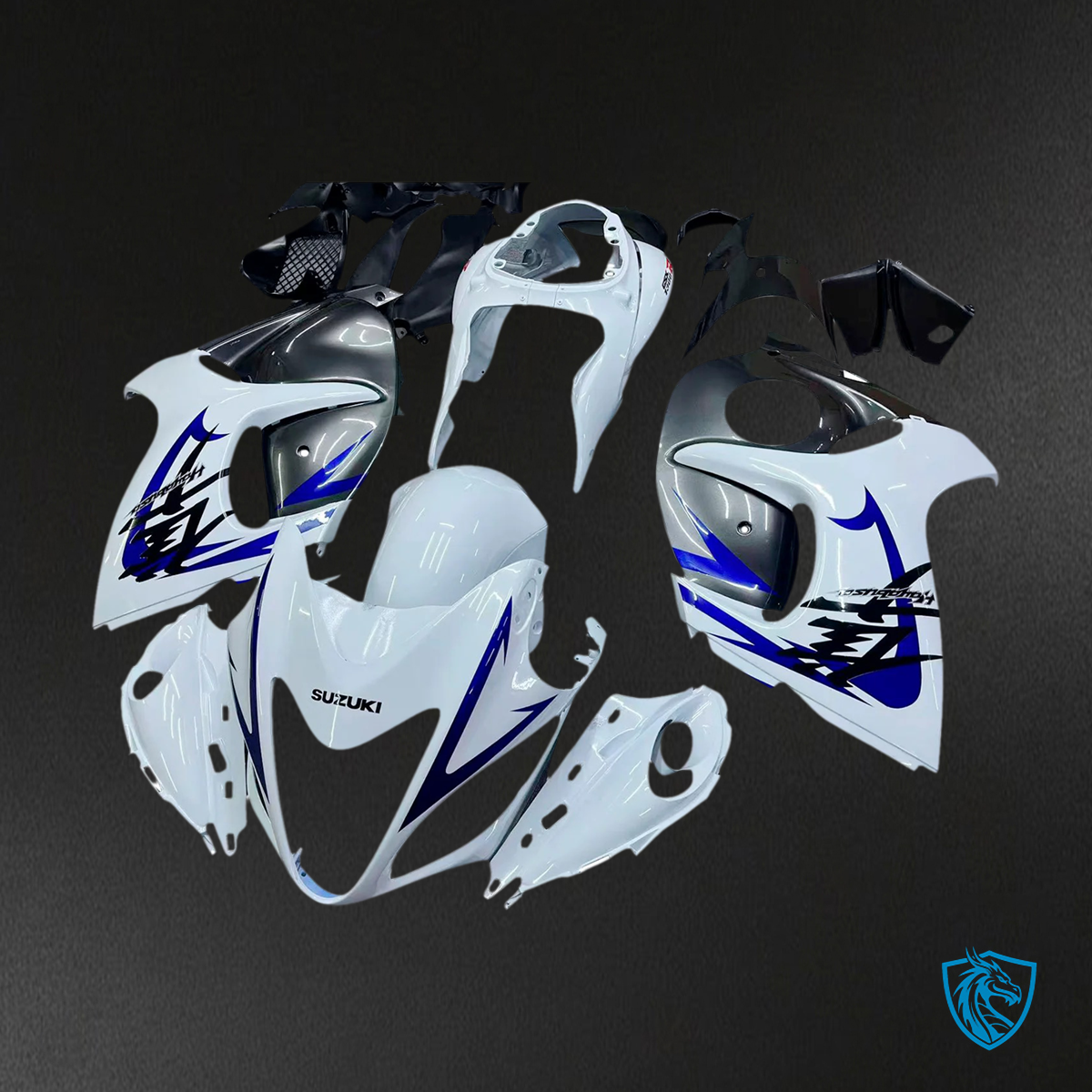 Suzuki GSX1300R (2008-2020) Hayabusa White & Gray - Fairing Kit