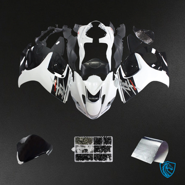 Suzuki GSX1300R 2008-2020) Hayabusa White and Black - Fairing Kit