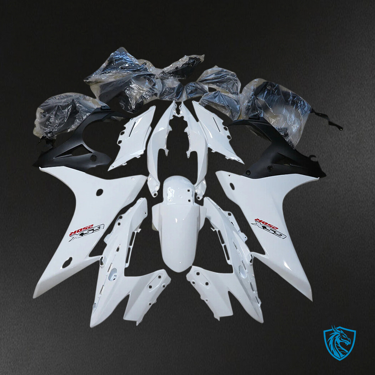 Suzuki GSX250R (2017-2020) White and Black - Fairing Kit