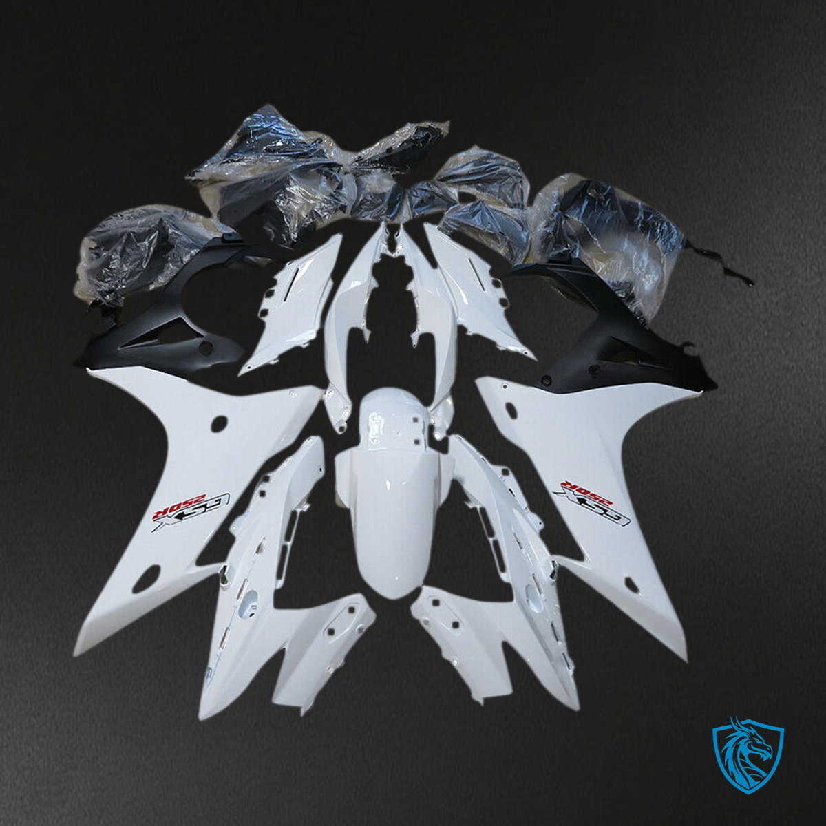 Suzuki GSXR1300 (2008-2020) White & Black Injection Fairing Kit - Aftermarket ABS Bodywork