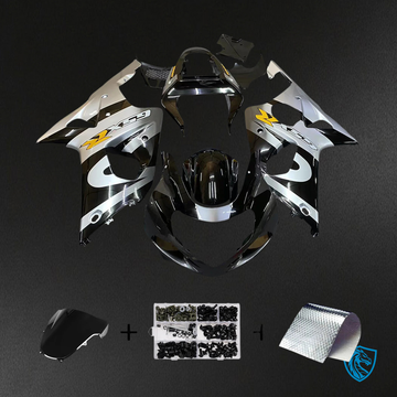 Suzuki GSXR1000 (2000-2002) Black & Silver - Fairing Kit