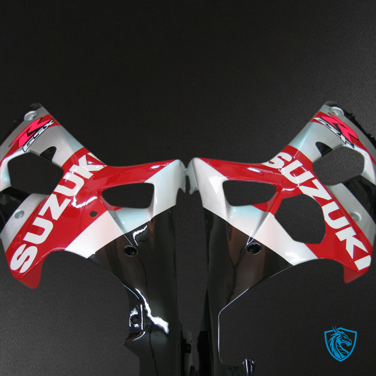 Suzuki GSXR 1000 (2000-2002) Red & Sliver - Fairing Kit