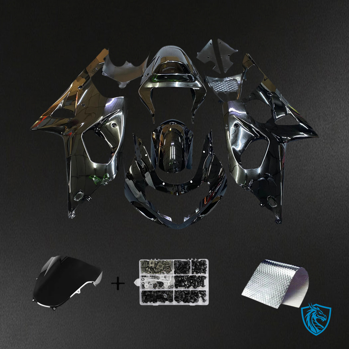 Suzuki GSXR 1000 (2000-2002) Black - Fairing Kit