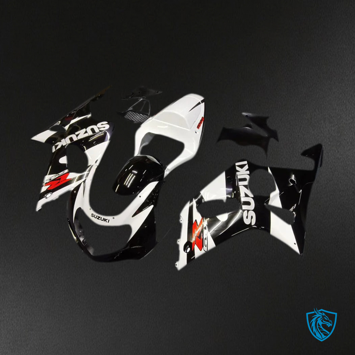 Suzuki GSXR1000 (2000-2002) White & Black - Fairing Kit