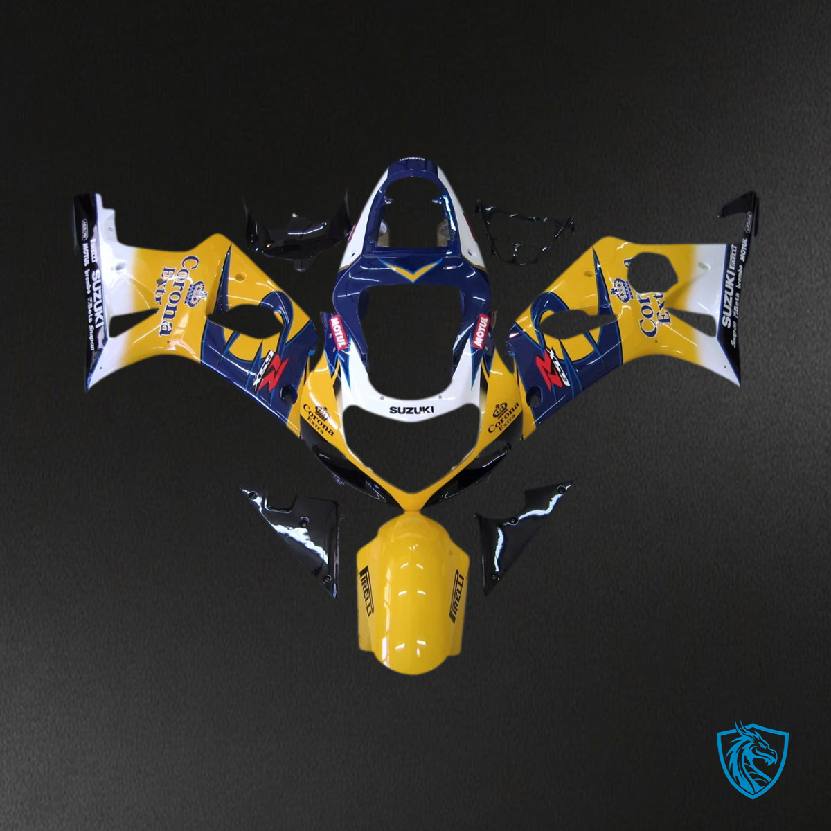 Suzuki GSXR1000 (2000-2002) Yellow - Fairing Kit