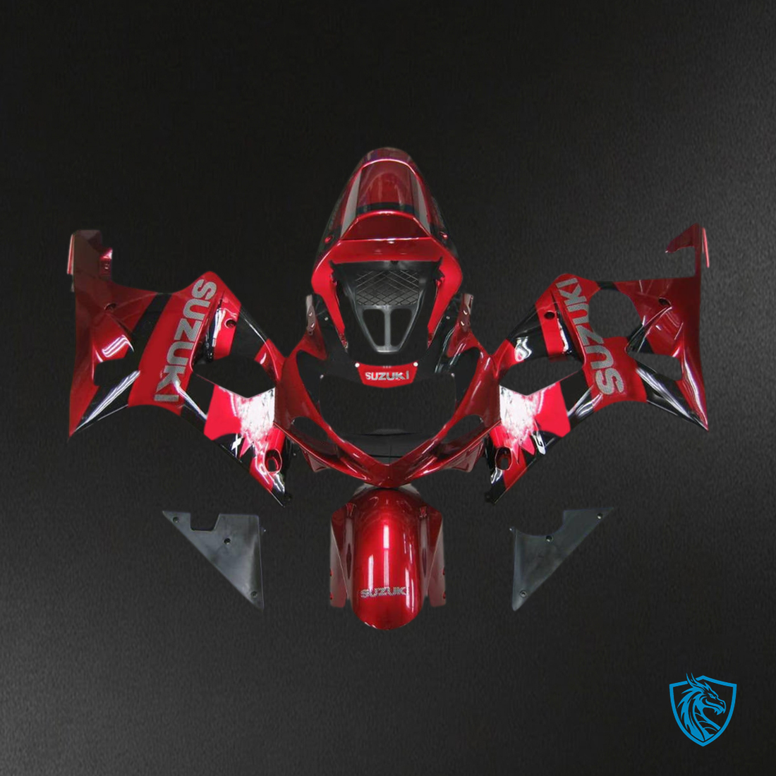 Suzuki GSXR1000 (2000-2002) Gloss Red & Black K1 & K2 - Custom ABS Fairing Kit