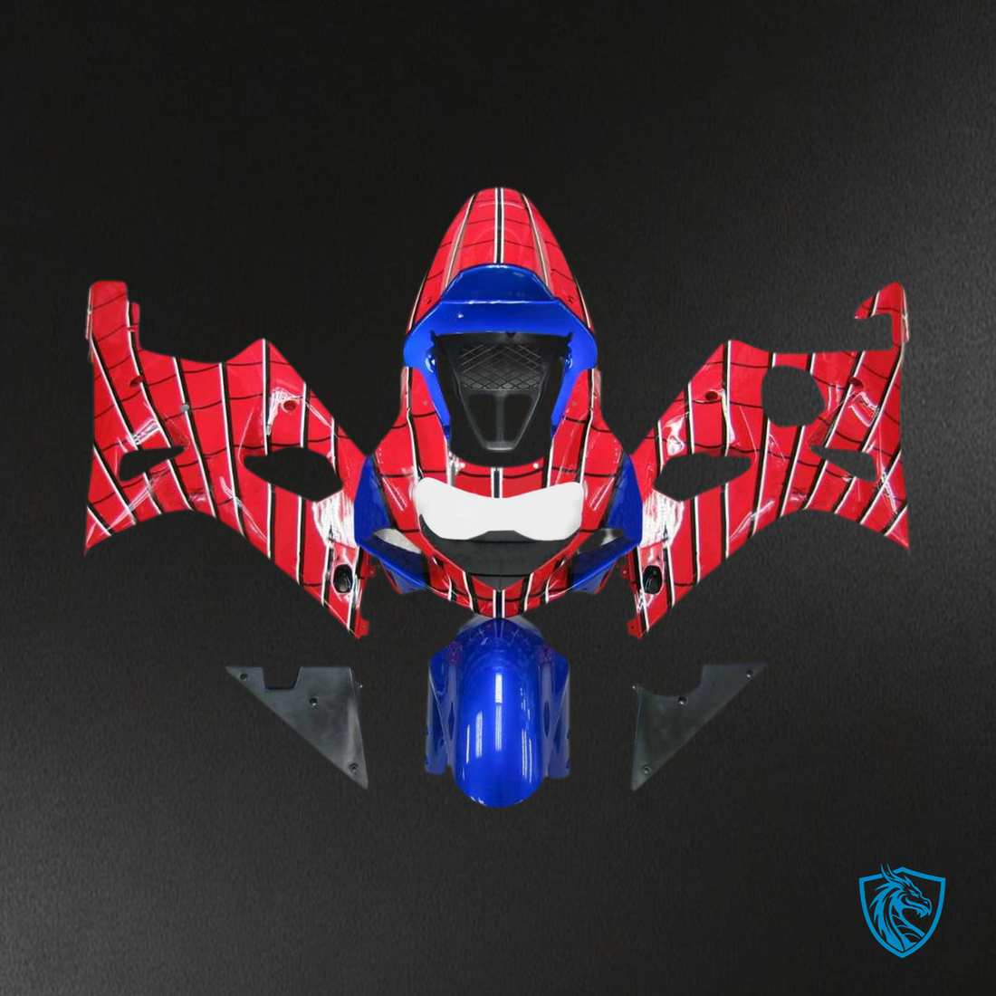 Suzuki GSXR1000 (2000-2002) Spiderman Red & Blue K1 & K2 Fairing Kit | ABS Bodywork