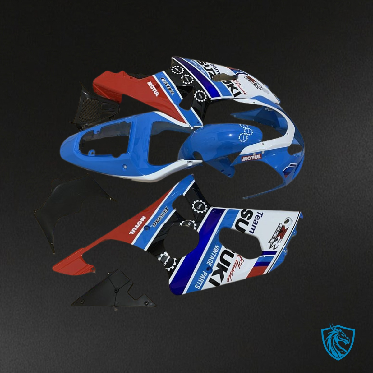 Suzuki GSXR1000 (2001-2002) Blue, White & Red Fairing Kit - Aftermarket ABS Bodywork