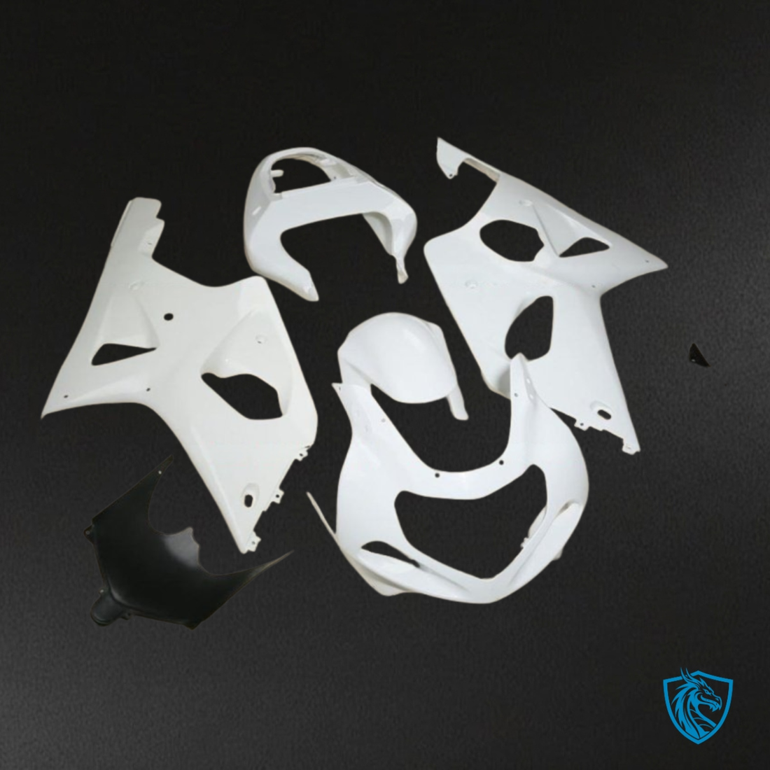 Suzuki GSXR1000 (2001-2002) White Fairing Kit - Aftermarket ABS Bodywork