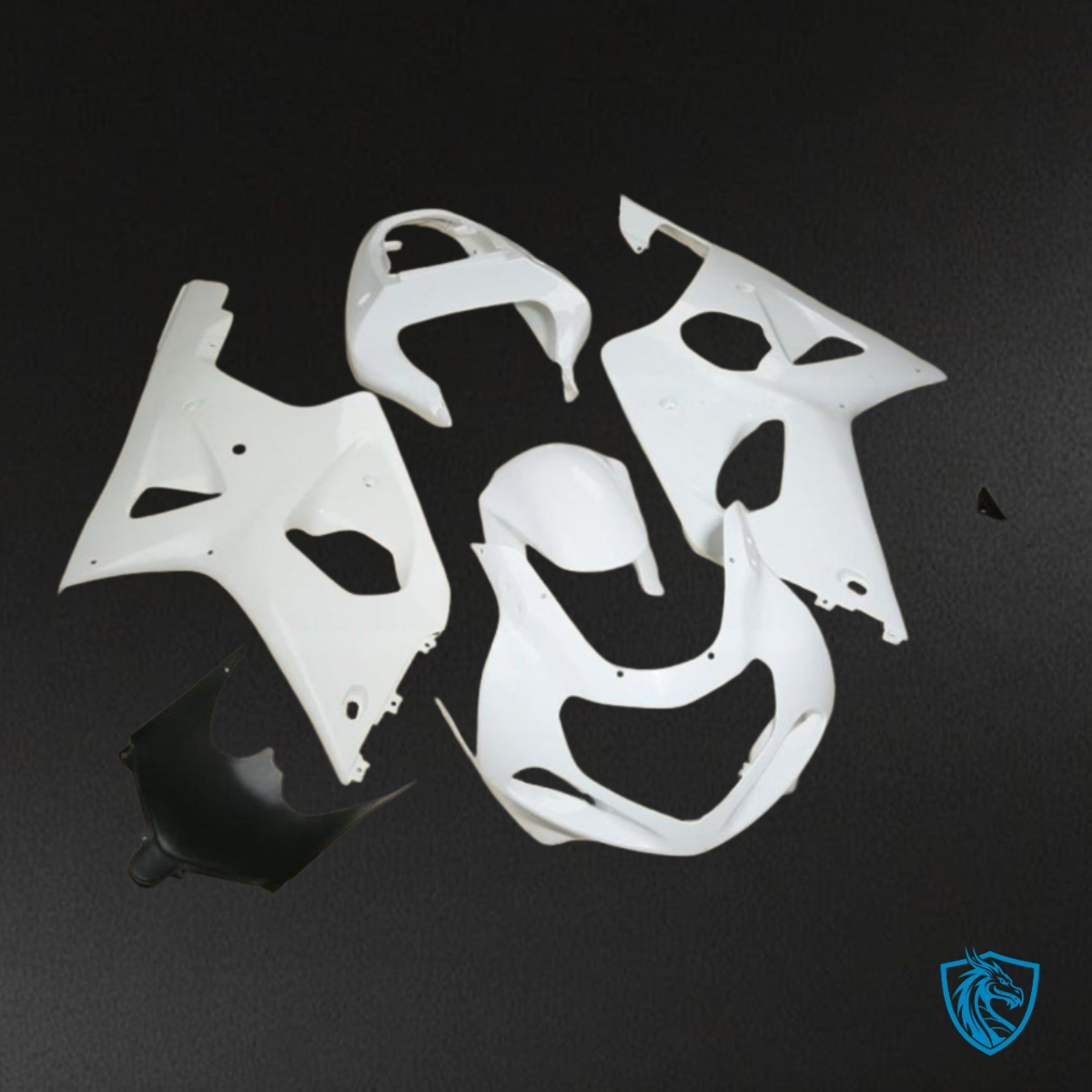 Suzuki GSXR1000 (2001-2002) White Fairing Kit - Aftermarket ABS Bodywork