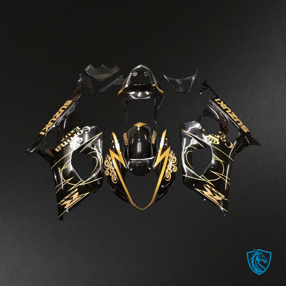 Suzuki GSXR1000 (2003-2004) Black & Golden - Fairing Kit