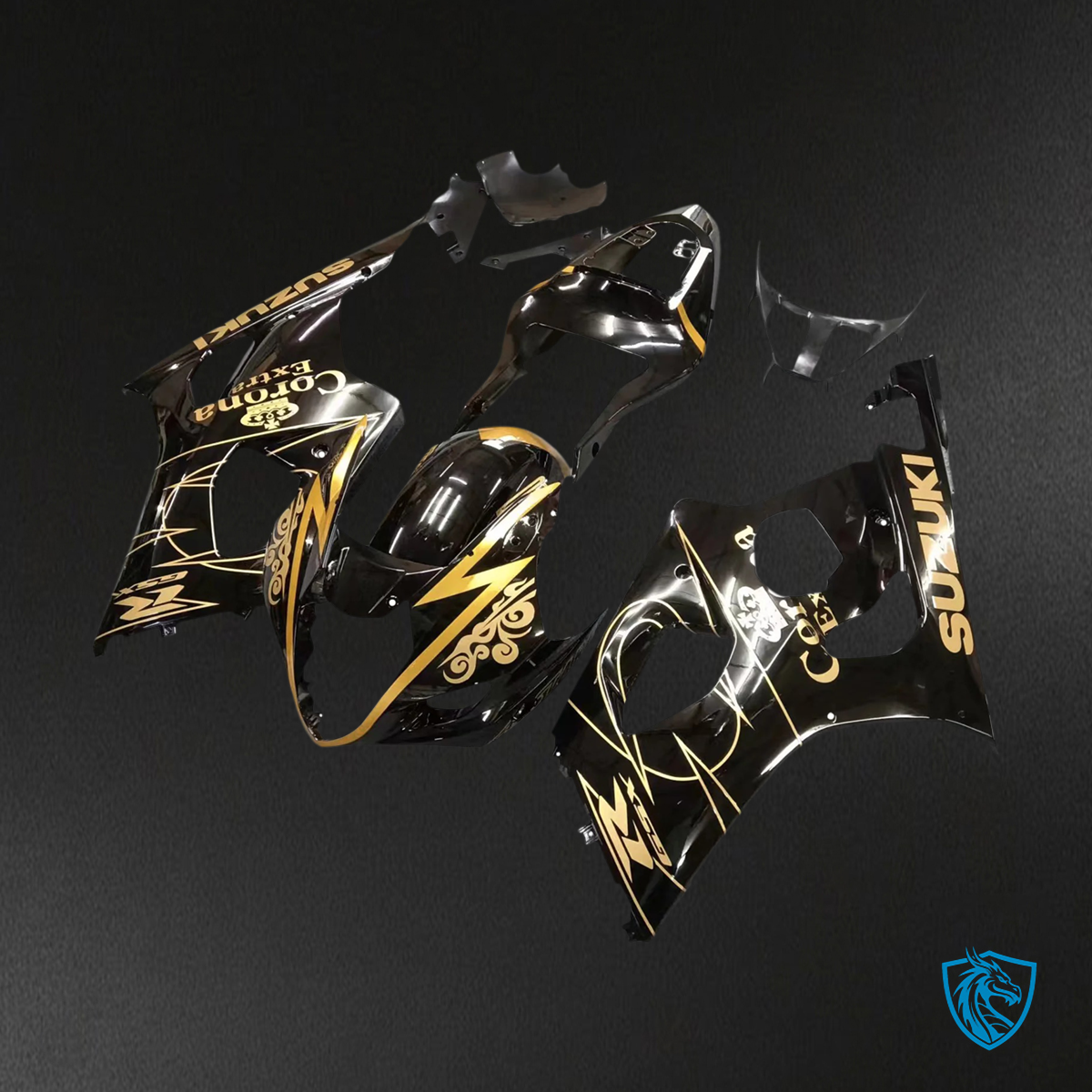 Suzuki GSXR1000 (2003-2004) Black & Golden - Fairing Kit