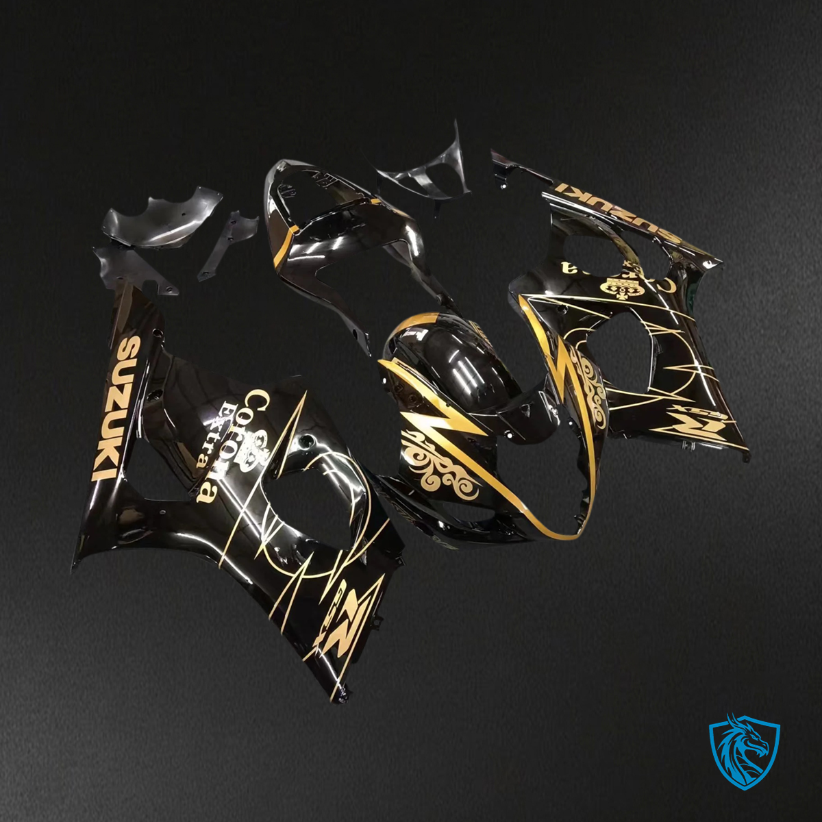 Suzuki GSXR1000 (2003-2004) Black & Golden - Fairing Kit