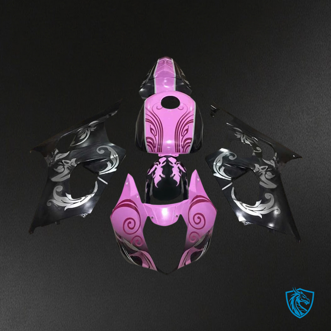 Suzuki GSXR1000 (2003-2004) Black & Pink - Fairing Kit