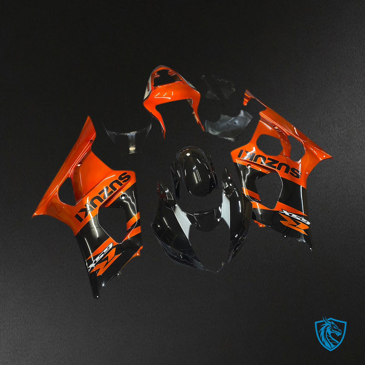 Suzuki GSXR1000 (2003-2004) K3 Orange & Black Motorcycle - MERGEment Motorcycle Fairings Kit