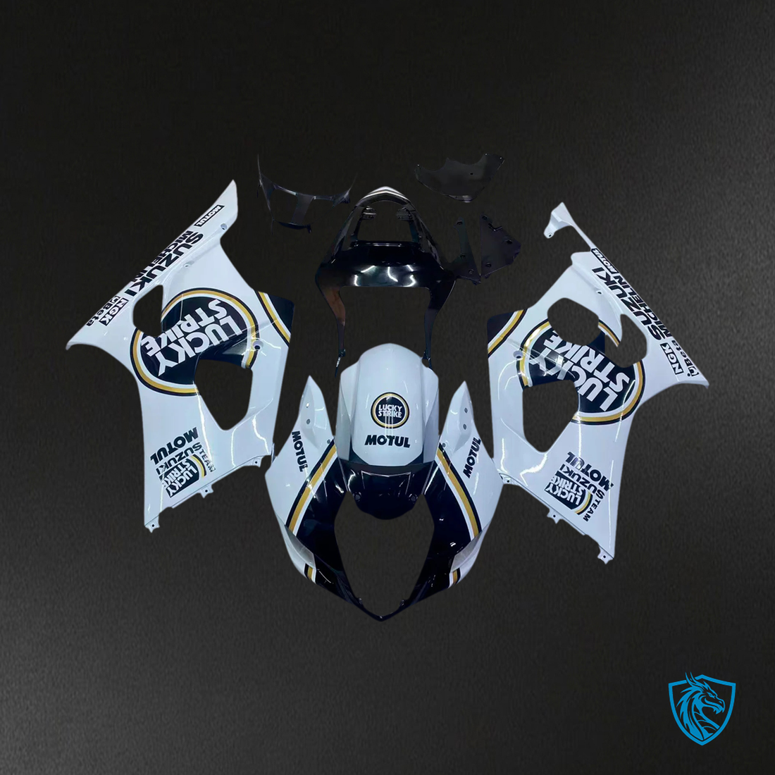 Suzuki GSXR1000 (2003-2004) Black, White & Golden - Fairing Kit