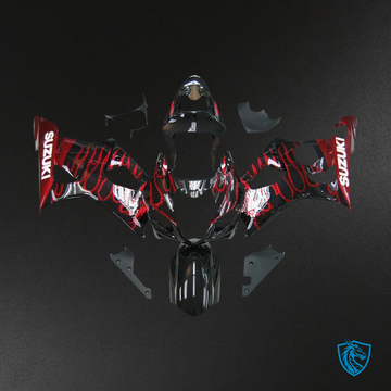 Suzuki GSXR1000 (2003-2004) K3 Red & Black Fairing Kit - Aftermarket ABS Bodywork