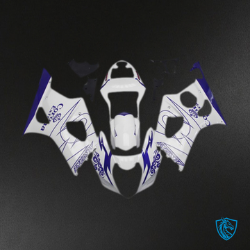 Suzuki GSXR 1000 (2003-2004) Blue & White Corona - MERGEment Motorcycle Fairings Kit