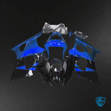 Suzuki GSXR 1000 (2003-2004) Glossy Blue & Black Motorcycle Fairings Kit - Aftermarket ABS Bodywork