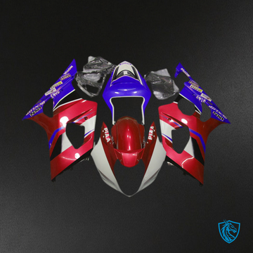 Suzuki GSXR 1000 (2003-2004) Glossy Candy Red & Blue - MERGEment Motorcycle Fairings Kit