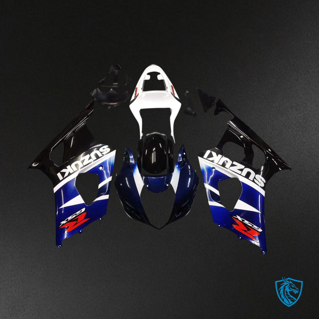 Suzuki GSXR1000 (2003-2004) Multi Blue & White - Fairing Kit
