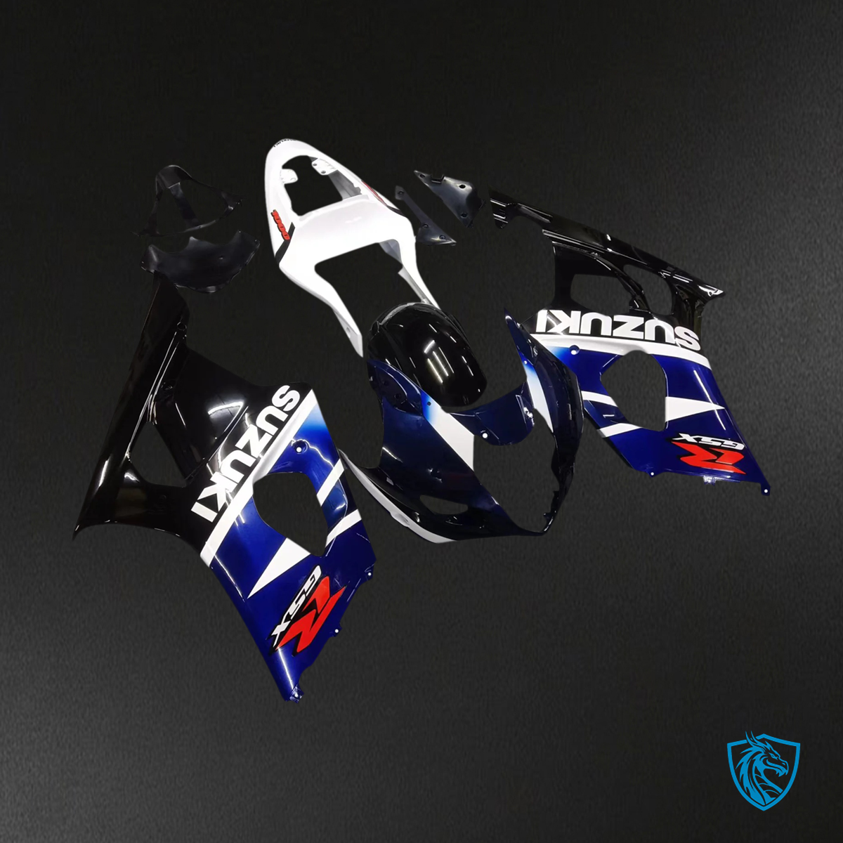 Suzuki GSXR1000 (2003-2004) Multi Blue & White - Fairing Kit