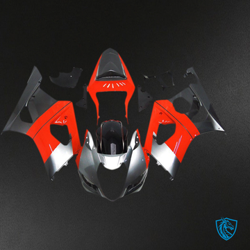 Suzuki GSXR 1000 (2003-2004) Simple Red & Silver Design - MERGEment Motorcycle Fairings Kit
