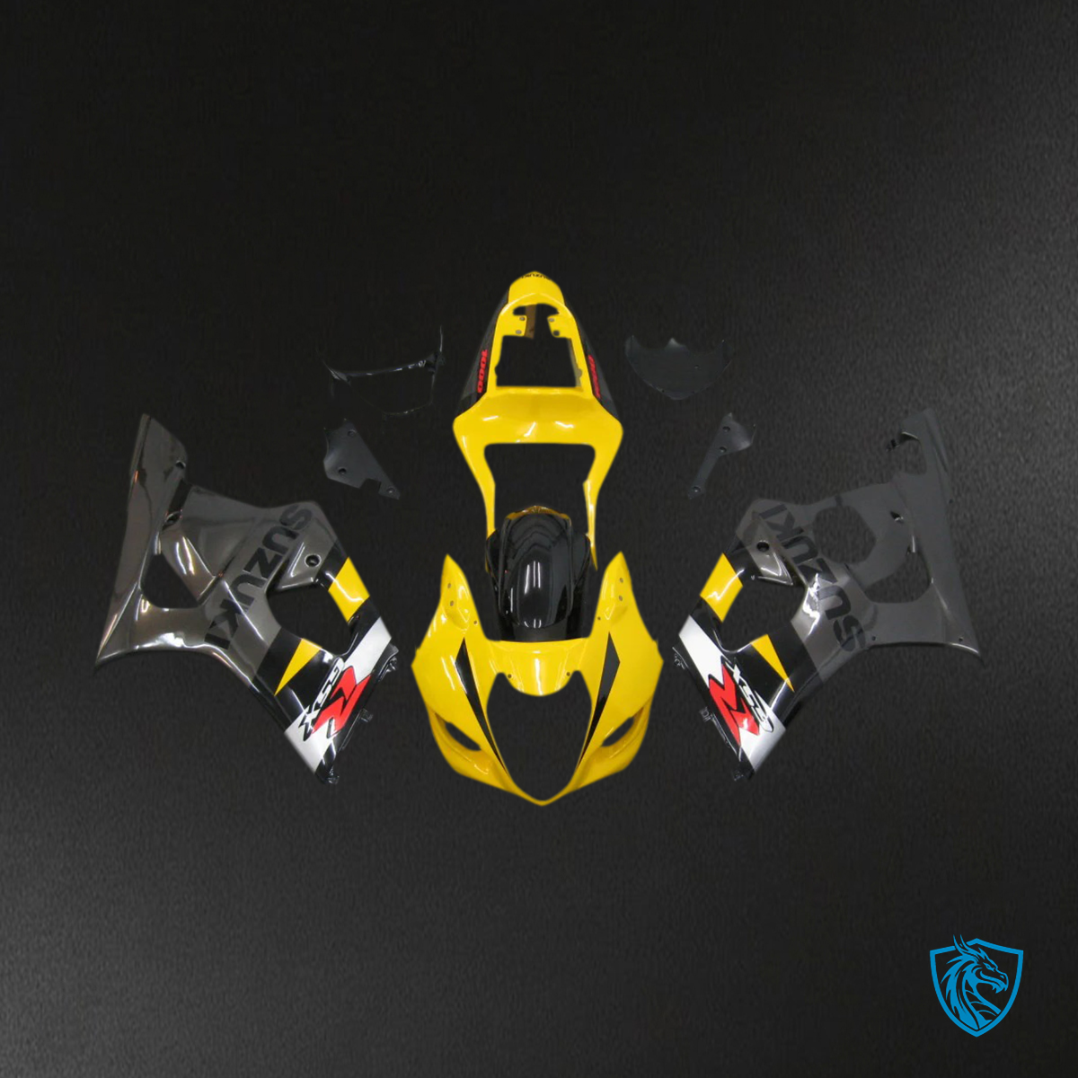 Suzuki GSXR1000 (2003-2004) Yellow & Black - Fairing Kit