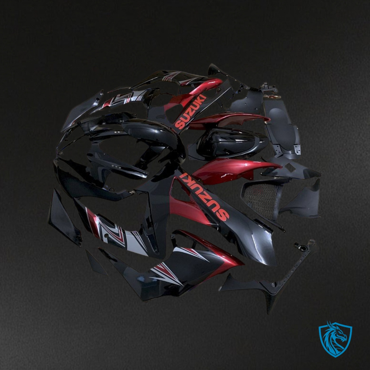 Suzuki GSXR1000 (2005-2006) Black & Red Fairing Kit | ABS Bodywork
