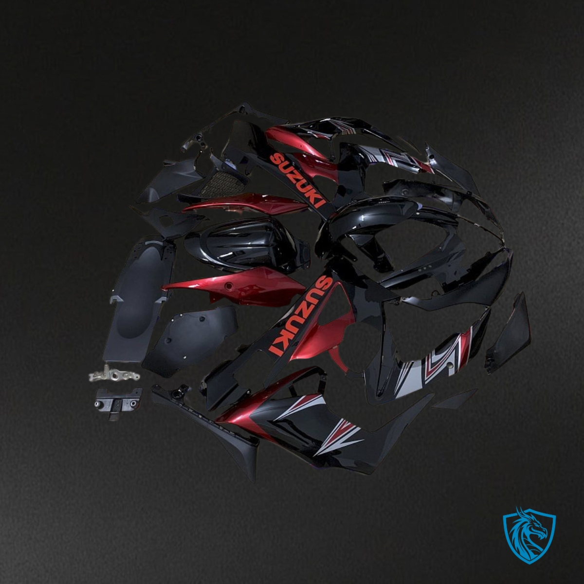 Suzuki GSXR1000 (2005-2006) Black & Red Fairing Kit | ABS Bodywork