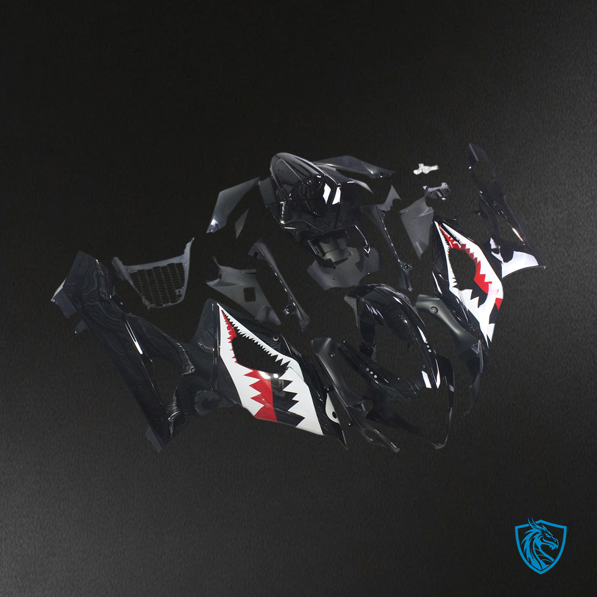 Suzuki GSXR1000 (2005-2006) Black Sharkteeth - Fairing Kit