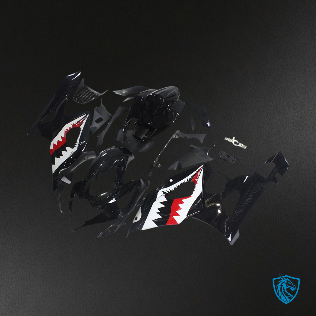 Suzuki GSXR1000 (2005-2006) Black Sharkteeth - Fairing Kit