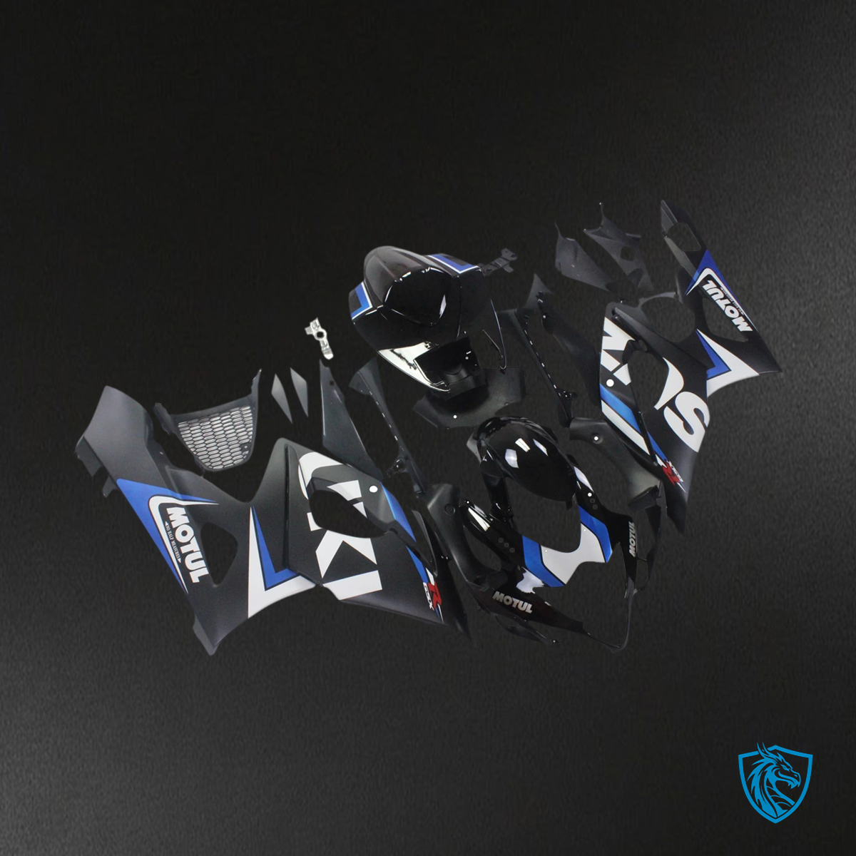 Suzuki GSXR1000 (2005-2006) Black & Blue - Fairing Kit