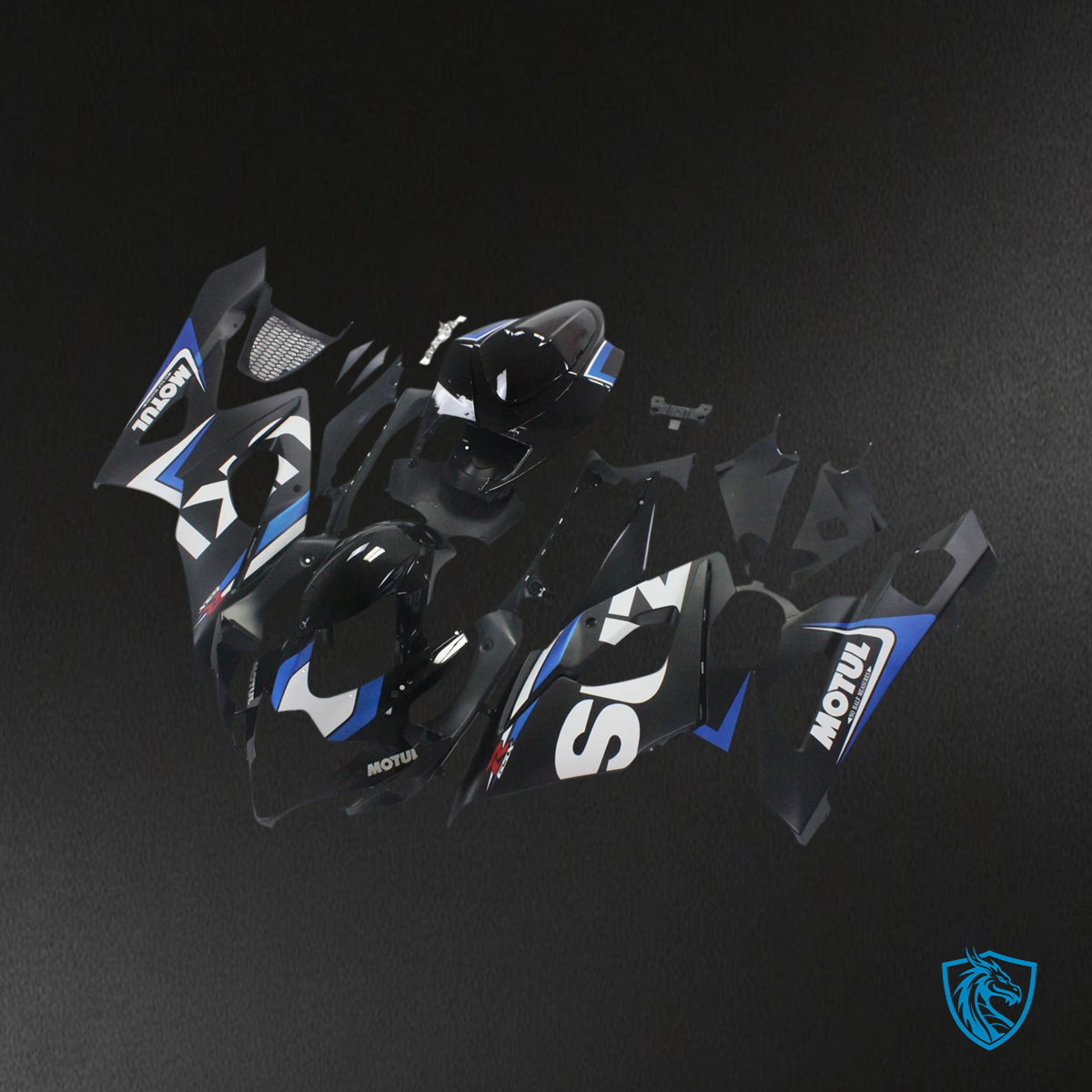 Suzuki GSXR1000 (2005-2006) Black & Blue - Fairing Kit