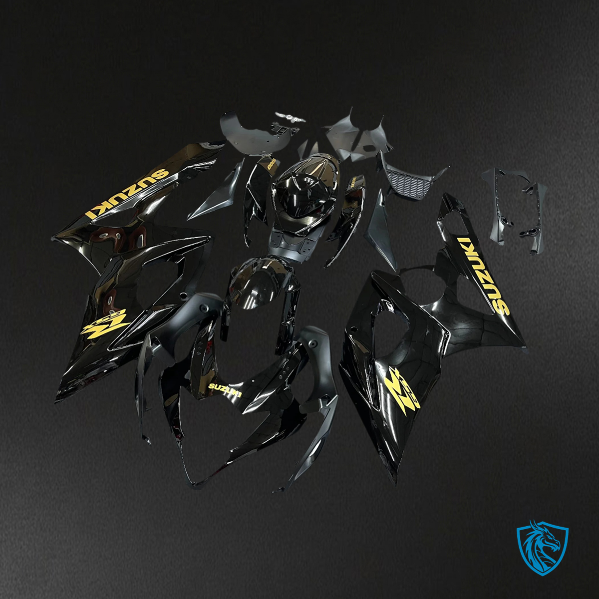 Suzuki GSXR1000 (2005-2006) Black & Gold - Fairing Kit