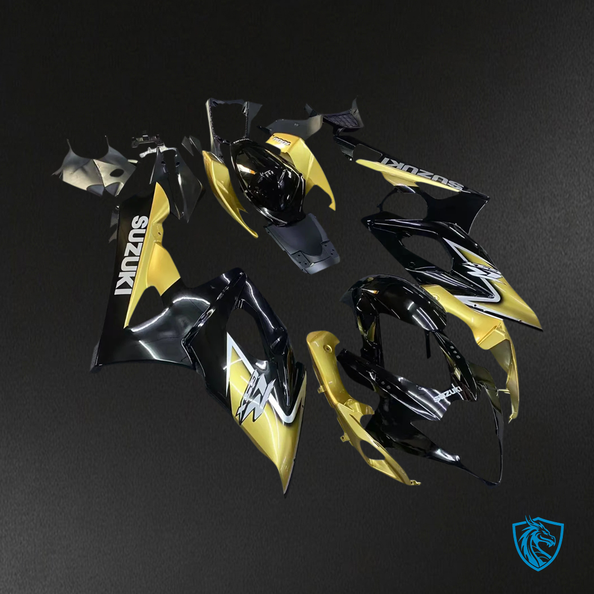 Suzuki GSXR1000 (2005-2006) Black and Gold Fairing Kit