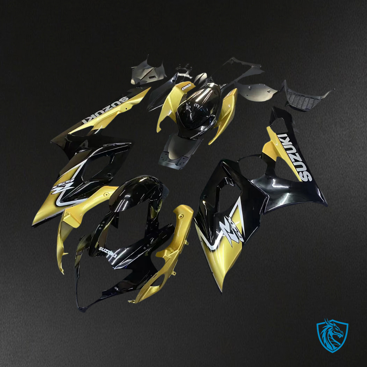 Suzuki GSXR1000 (2005-2006) Black and Gold Fairing Kit