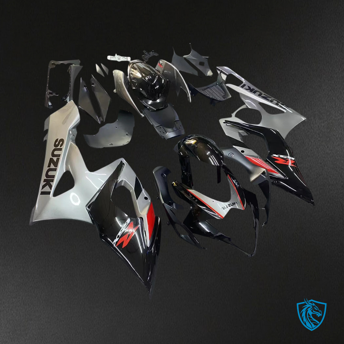 Suzuki GSXR1000 (2005-2006) Black & Gray - Fairing Kit
