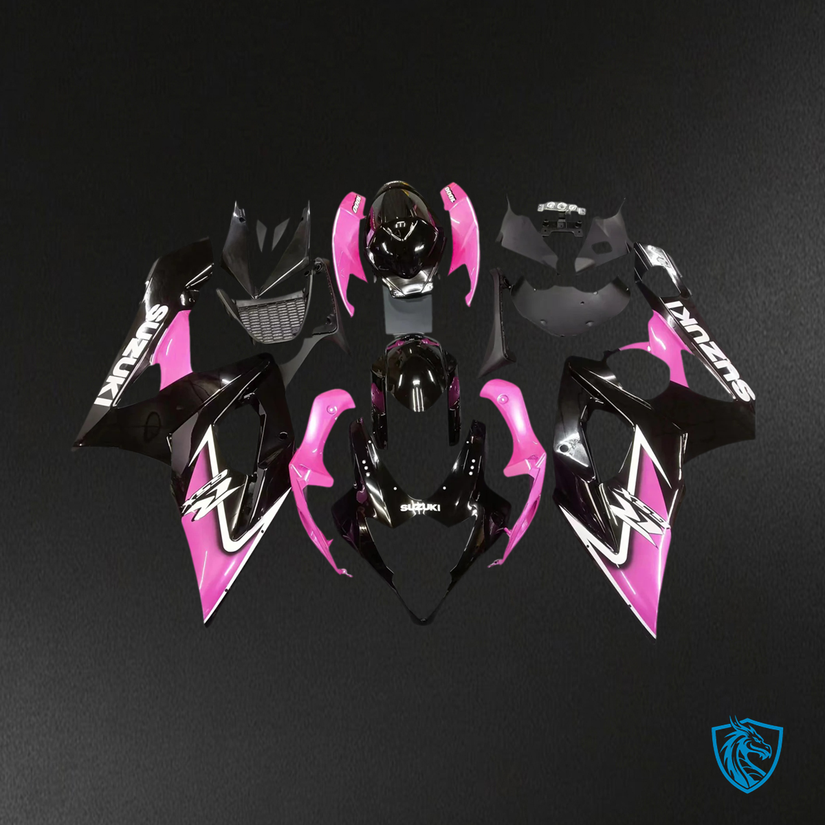 Suzuki GSXR1000 (2005-2006) Black & Pink - Fairing Kit
