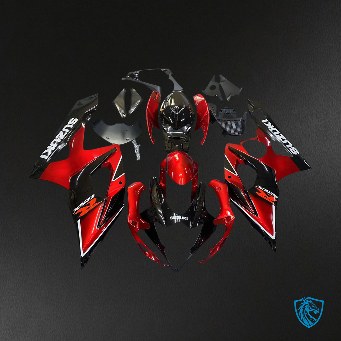 Suzuki GSXR1000 (2005-2006) Black & Red - Fairing Kit