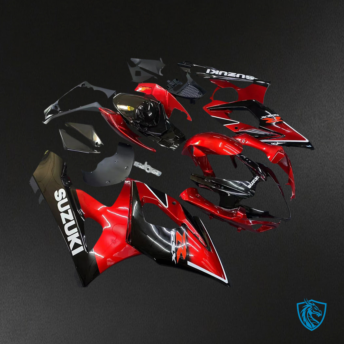 Suzuki GSXR1000 (2005-2006) Black & Red - Fairing Kit